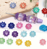 Colorful Metal Bead Caps  (10 Pieces)